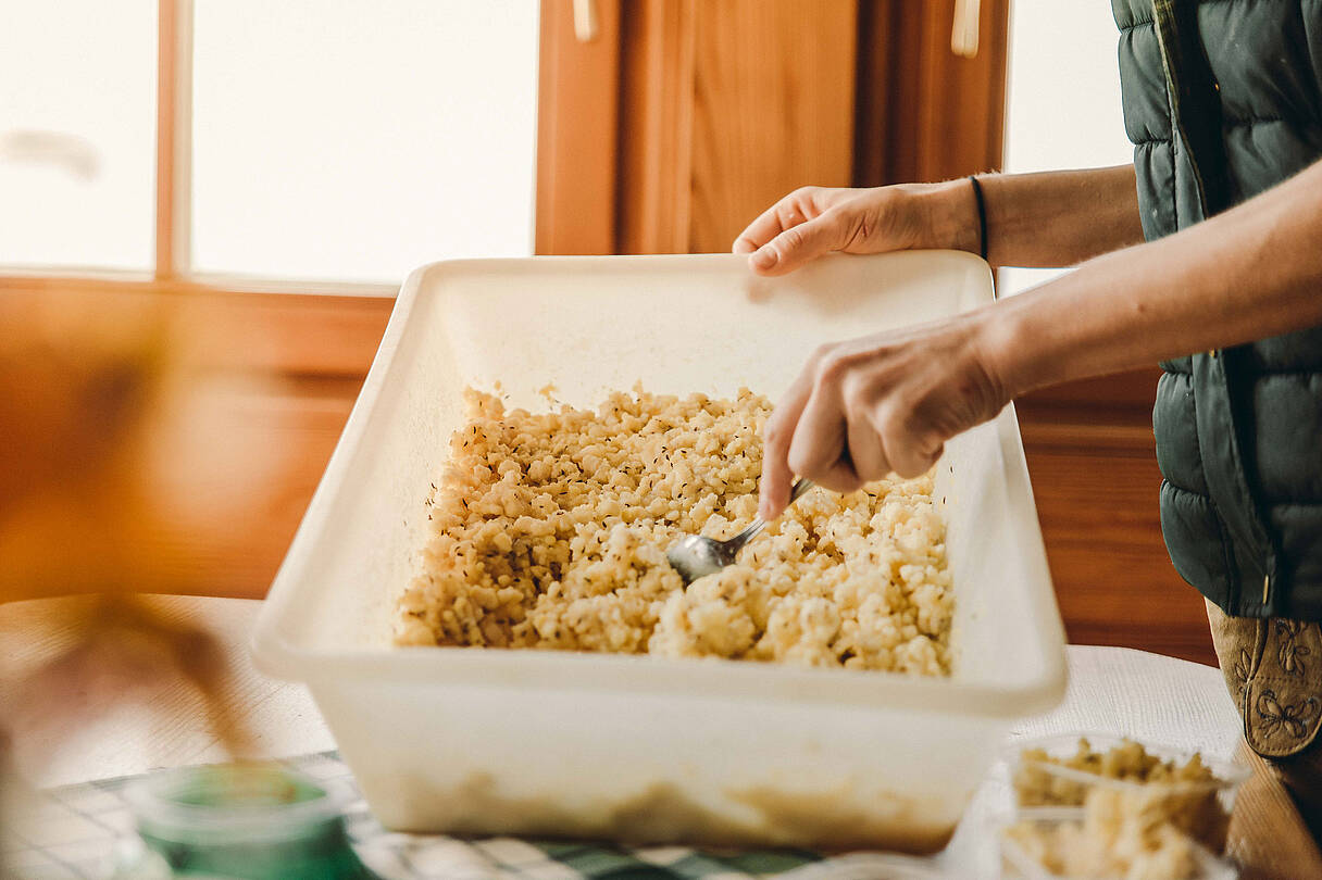 Kulinarische Nudeln auf der Alexanderhütte © Fabian Sackl