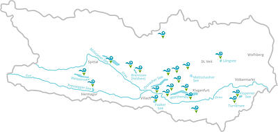Alle Slow Trails in Kärnten im Überblick © Kärnten Werbung