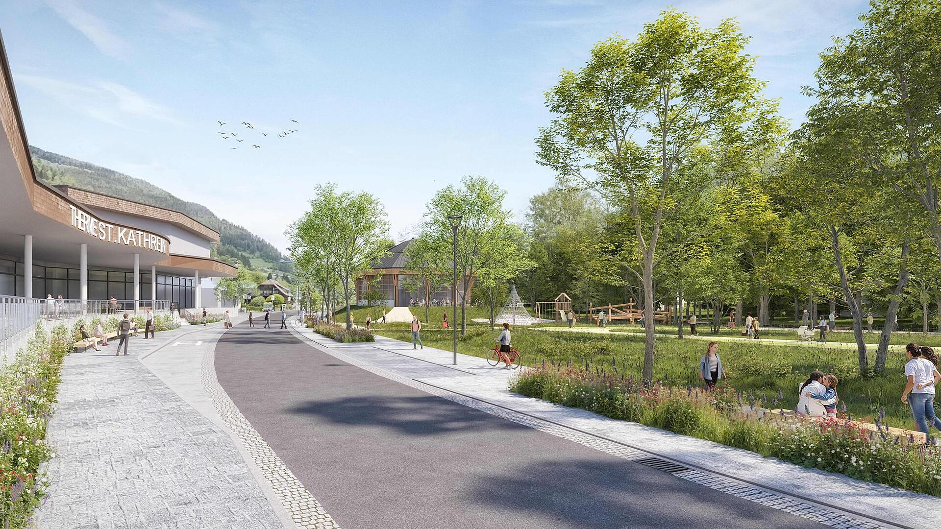 Neuer Dorfplatz in Bad Kleinkirchheim