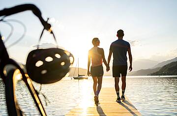 Radfahren am Millstätter See bei Sonnenuntergang  © Gert Perauer_MBN Tourismus