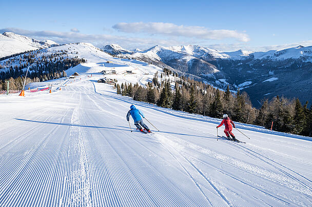 Skigenuss in St. Oswald mitten in den Kärntner Nockbergen © Gert Perauer_MBN Tourismus