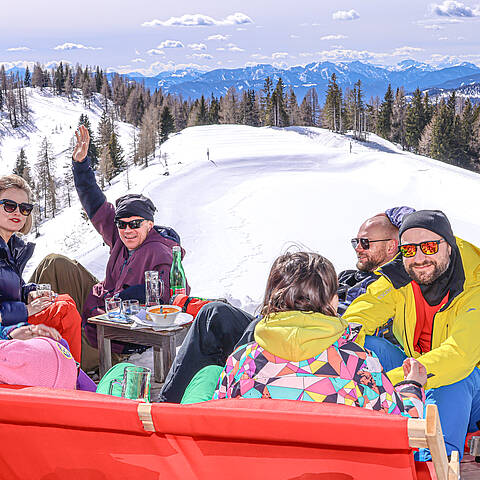 Ausgelassene Stimmung beim Musi-Sonnenskilauf © Arno Gruber sen.