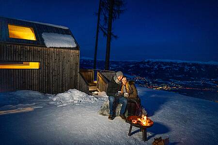 Zu zweit unter dem Wintersternenhimmel