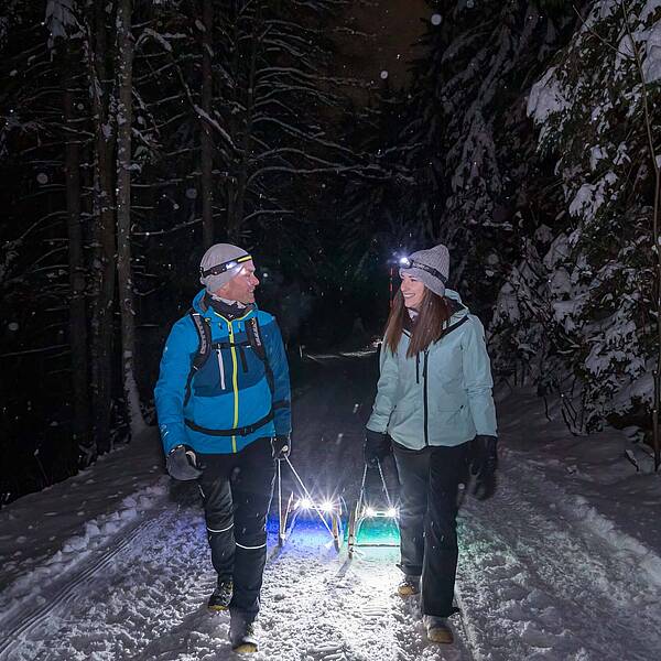 Rodeln in Badkleinkirchheim nachts© Mathias Praegant_MBN Tourismus
