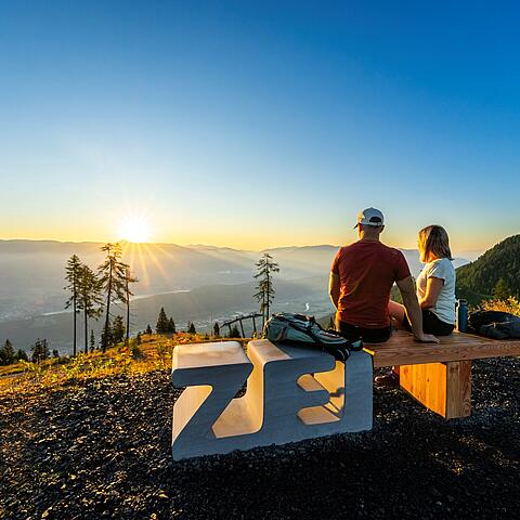 ZEIT zu zweit bei Sonnenuntergang am Sportberg Goldeck genießen