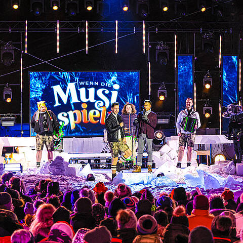 Die Draufgänger in Bad Kleinkirchheim beim Wenn die Musi spielt Winter Open Air © Arno Gruber sen._MBN Tourismus